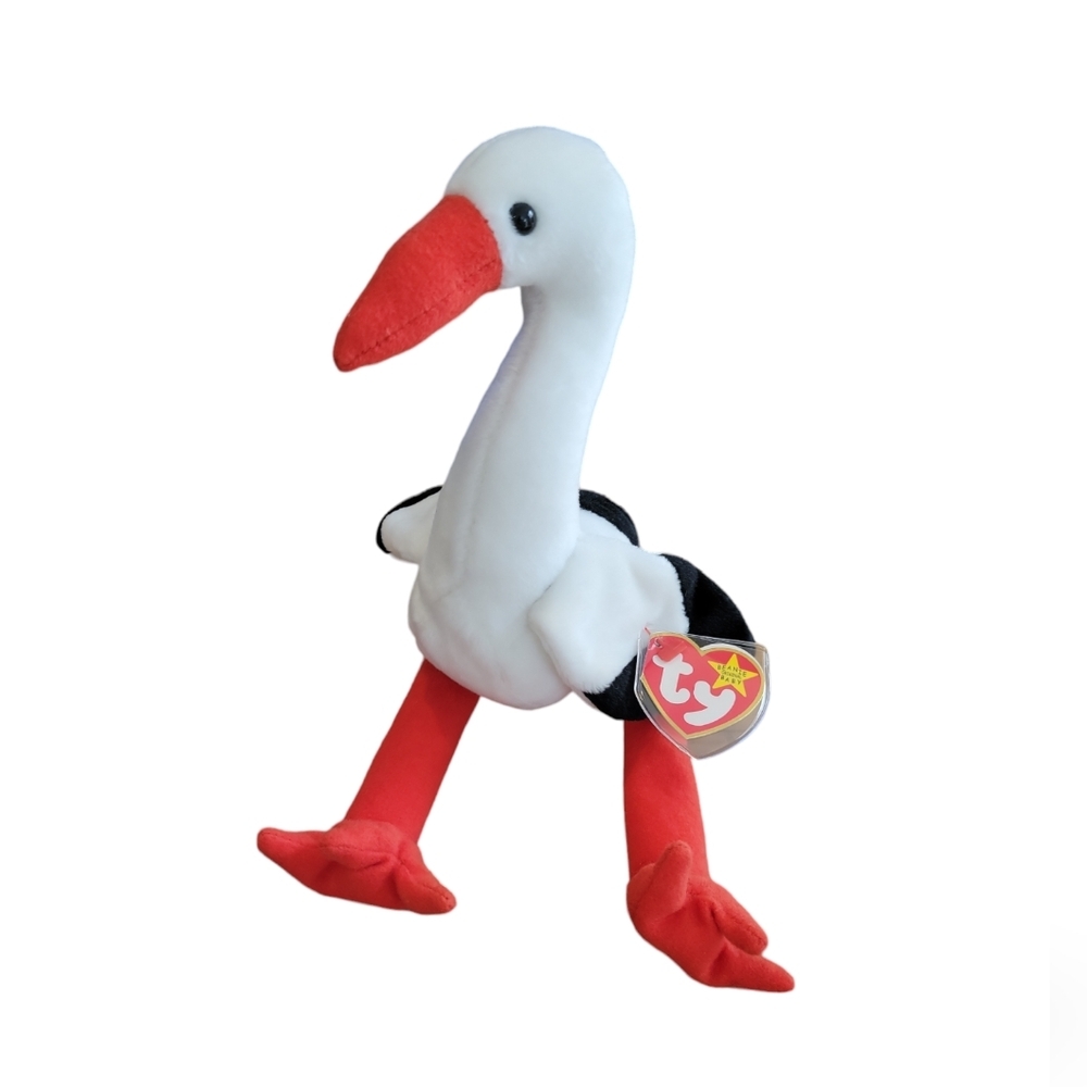 🦢 Retired TY Beanie Baby "Stilts" the Stork